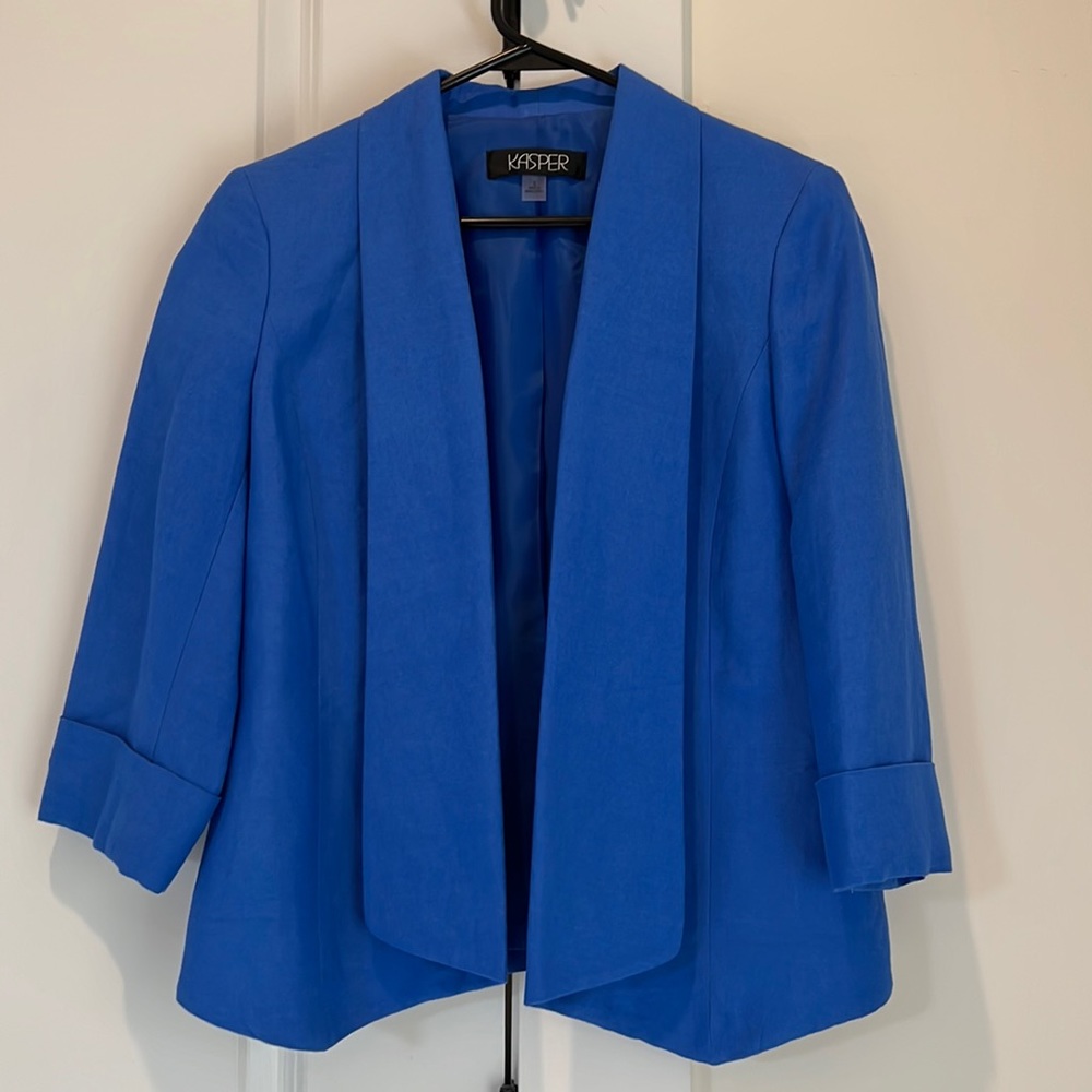 Kasper Brand.  New blue blazer.   Elegant goes great with pants or skirt.